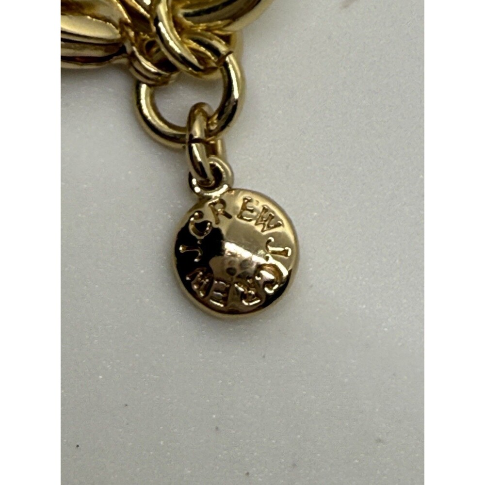 J.Crew Crystal Chainlink Bracelet Cubic Zirconia, Brass, Glass, Zinc MSRP$59 New - Picture 5 of 7